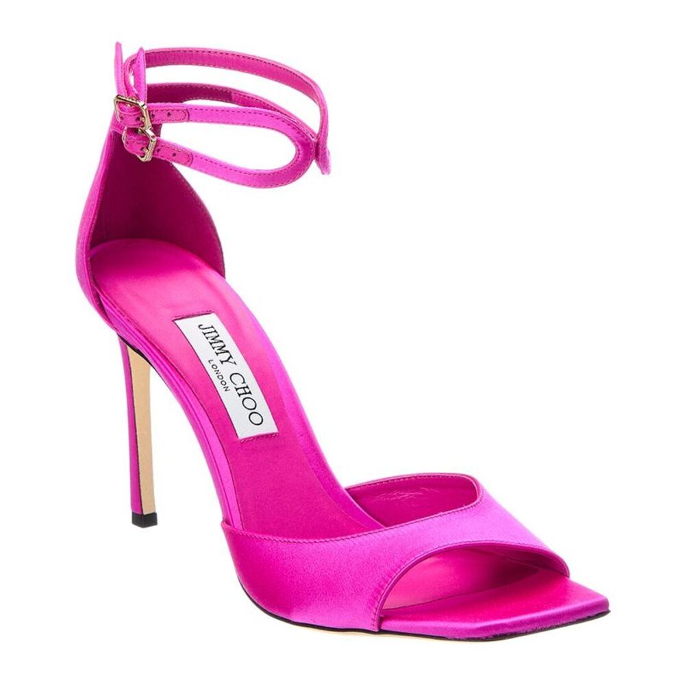 Jimmy Choo Alani 95 Satin Sandal, Pink